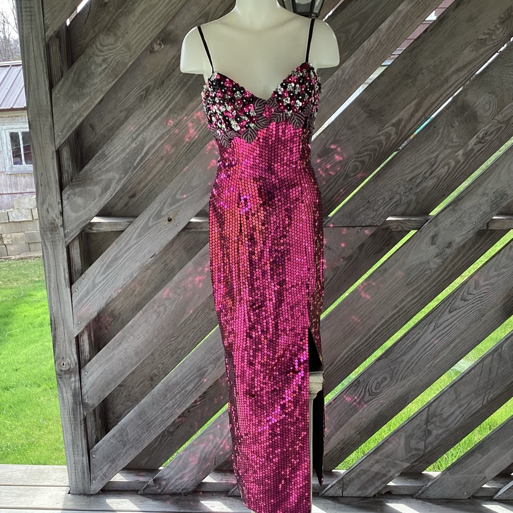 Vintage Alvce Designs evening formal special occasion dress with sequins size 10